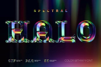 Spectral Halo Font for Modern Design Projects