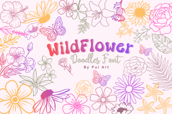Wildflower Doodles Font for Creative Design Projects