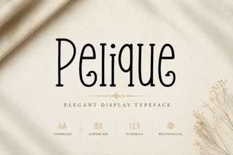 Pelique Font: a Creative Typeface for Modern Designs