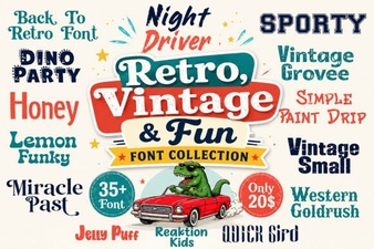 Fonts for Creative Retro Designs & Vintage Projects
