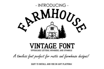 Vintage Farmhouse Fonts for Creative Projects